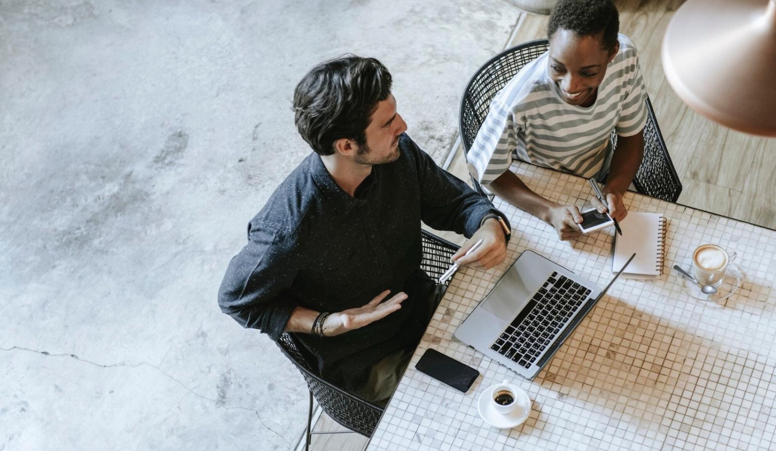 Professional team collaborating on SEO strategy documents